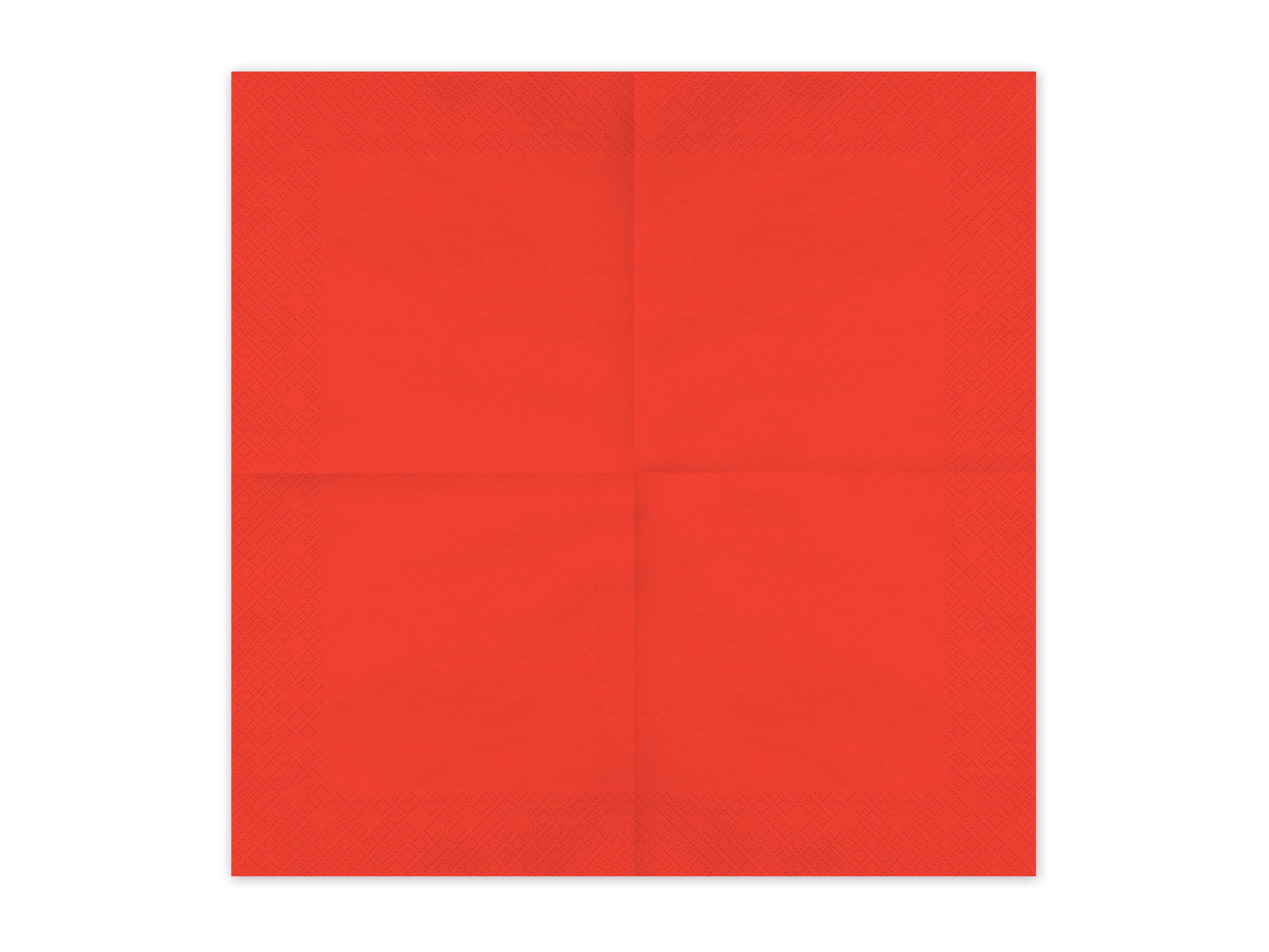 Tovaglioli di Carta Rossi 33 x 33 cm (x20)