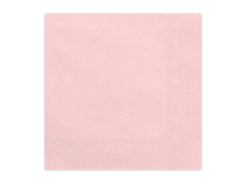 Tovaglioli di Carta Rosa Chiaro 33 x 33 cm (x 20)