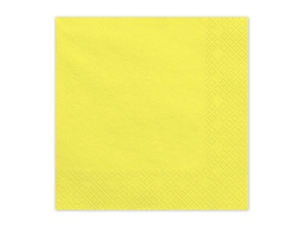 Tovaglioli di Carta Gialli 33 x 33 cm (x20)