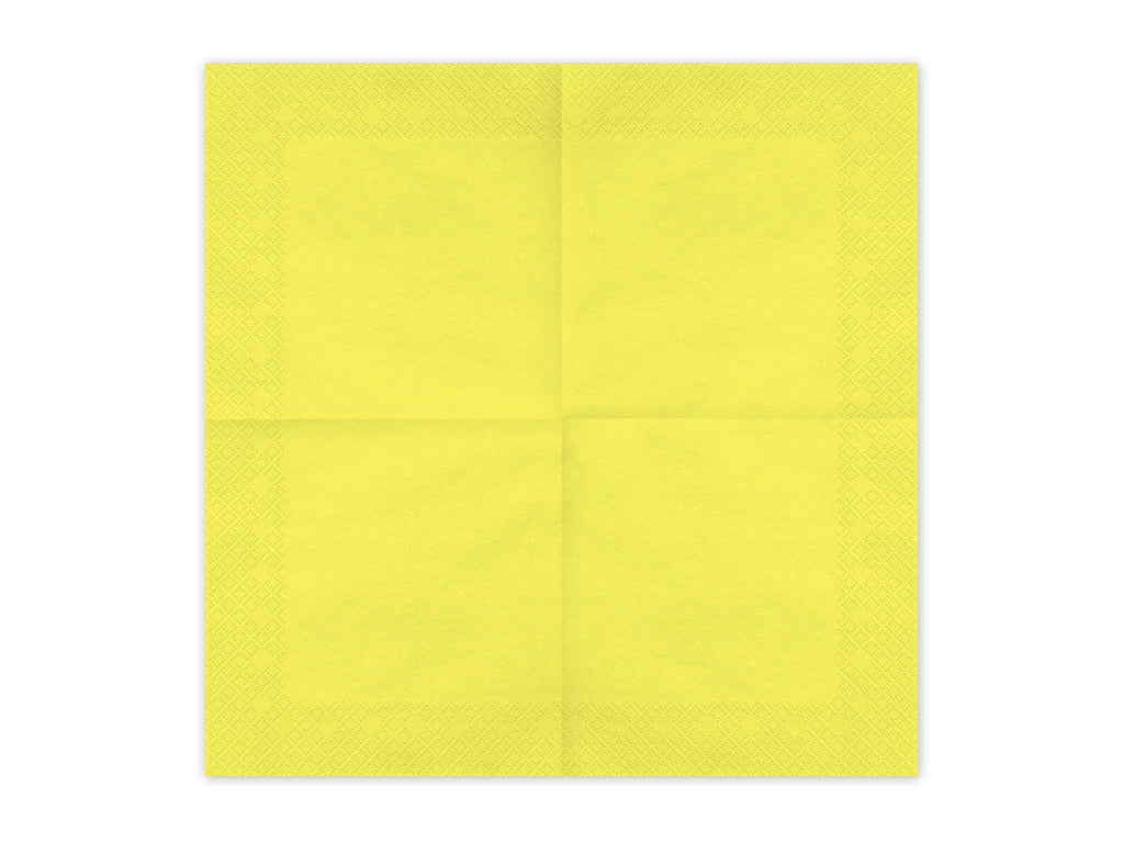 Tovaglioli di Carta Gialli 33 x 33 cm (x20)