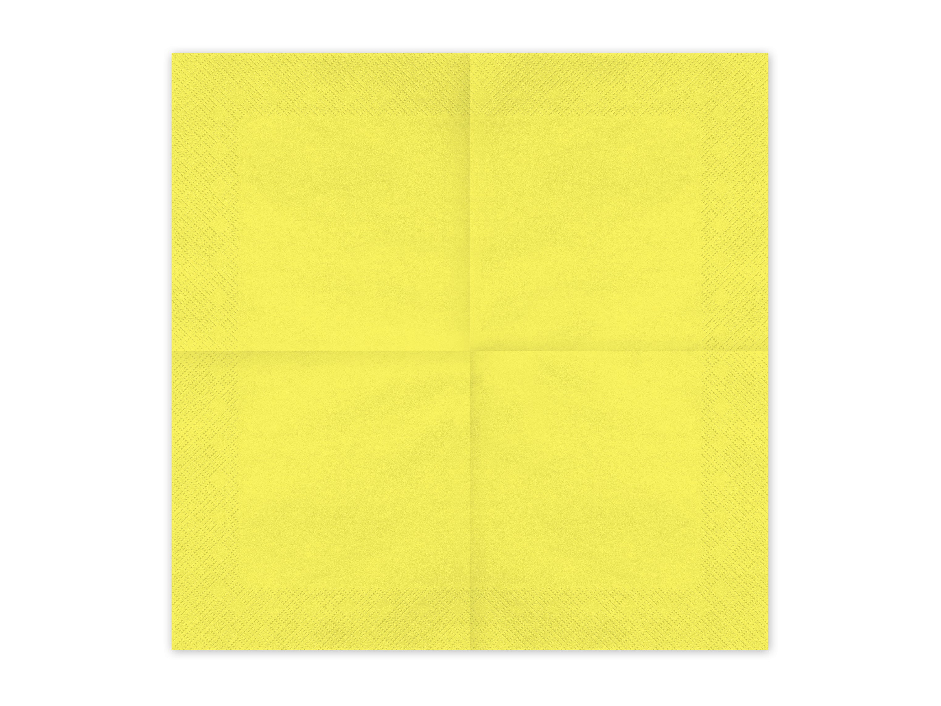 Tovaglioli di Carta Gialli 33 x 33 cm (x20)