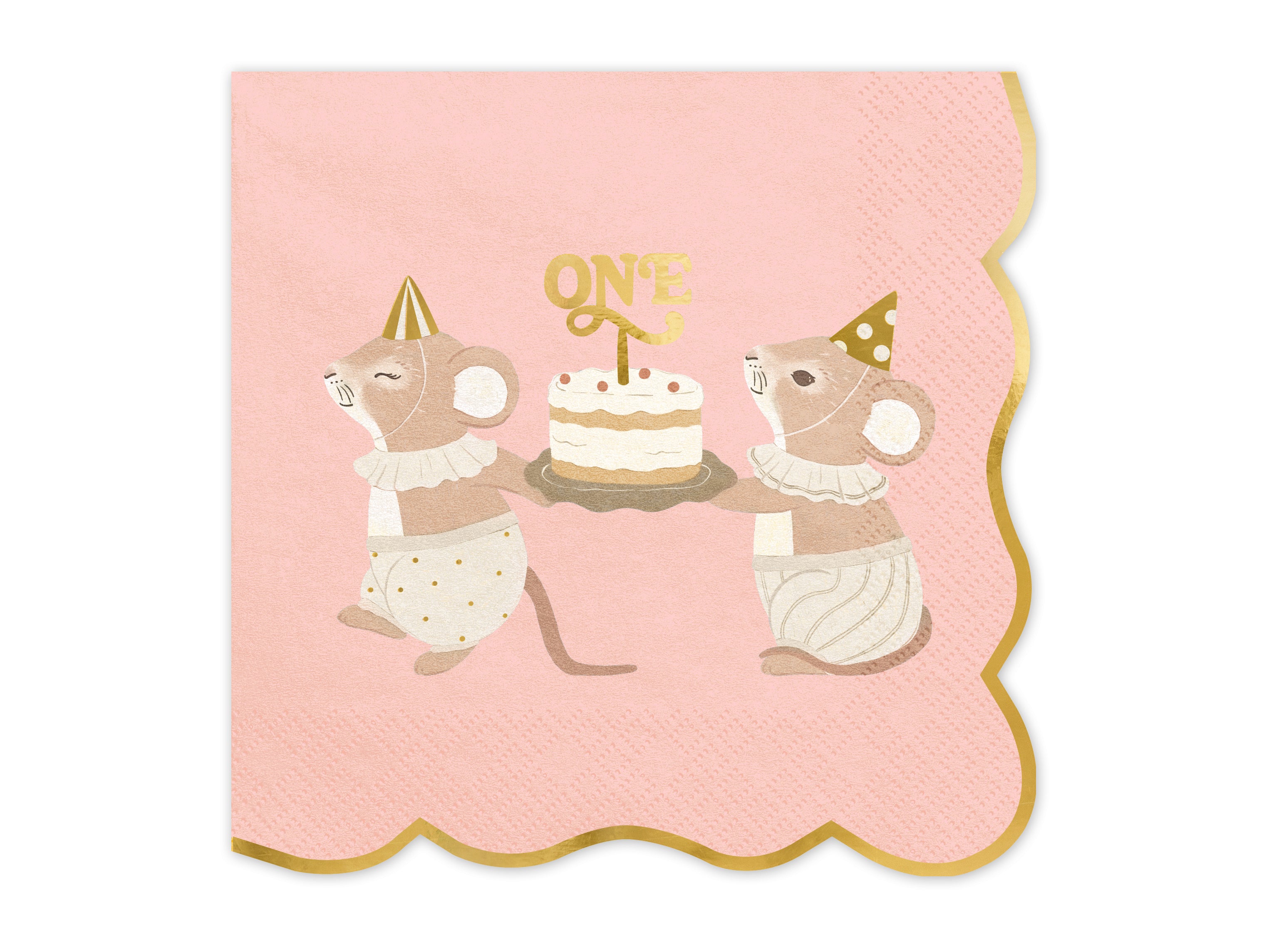 Tovaglioli One Little Mouse "One" (12 pz)