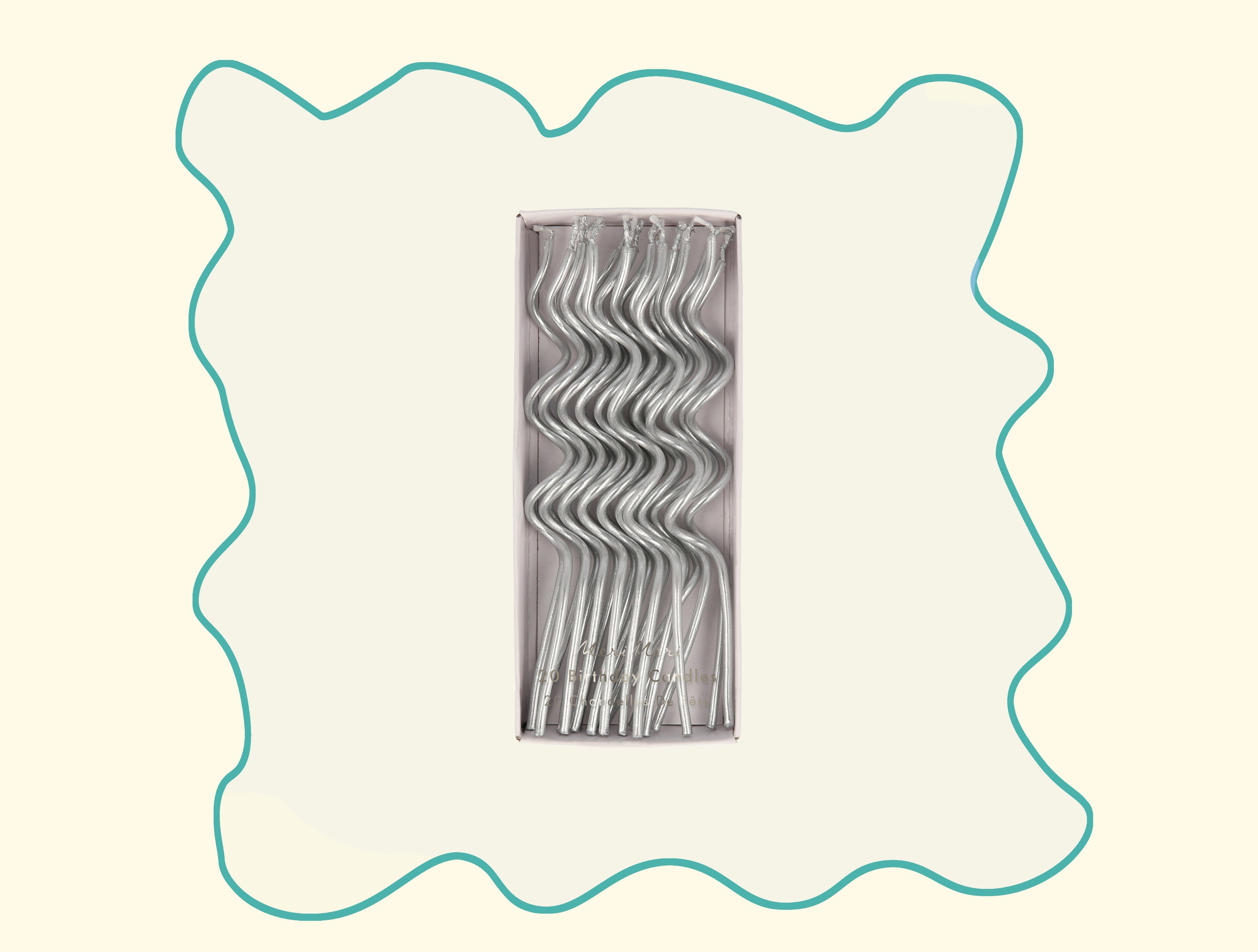Candele swirly argento (x20)