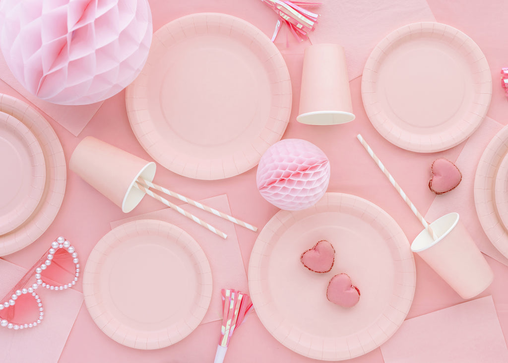 Piatti di Carta Rosa Chiaro 23 cm (x 6)