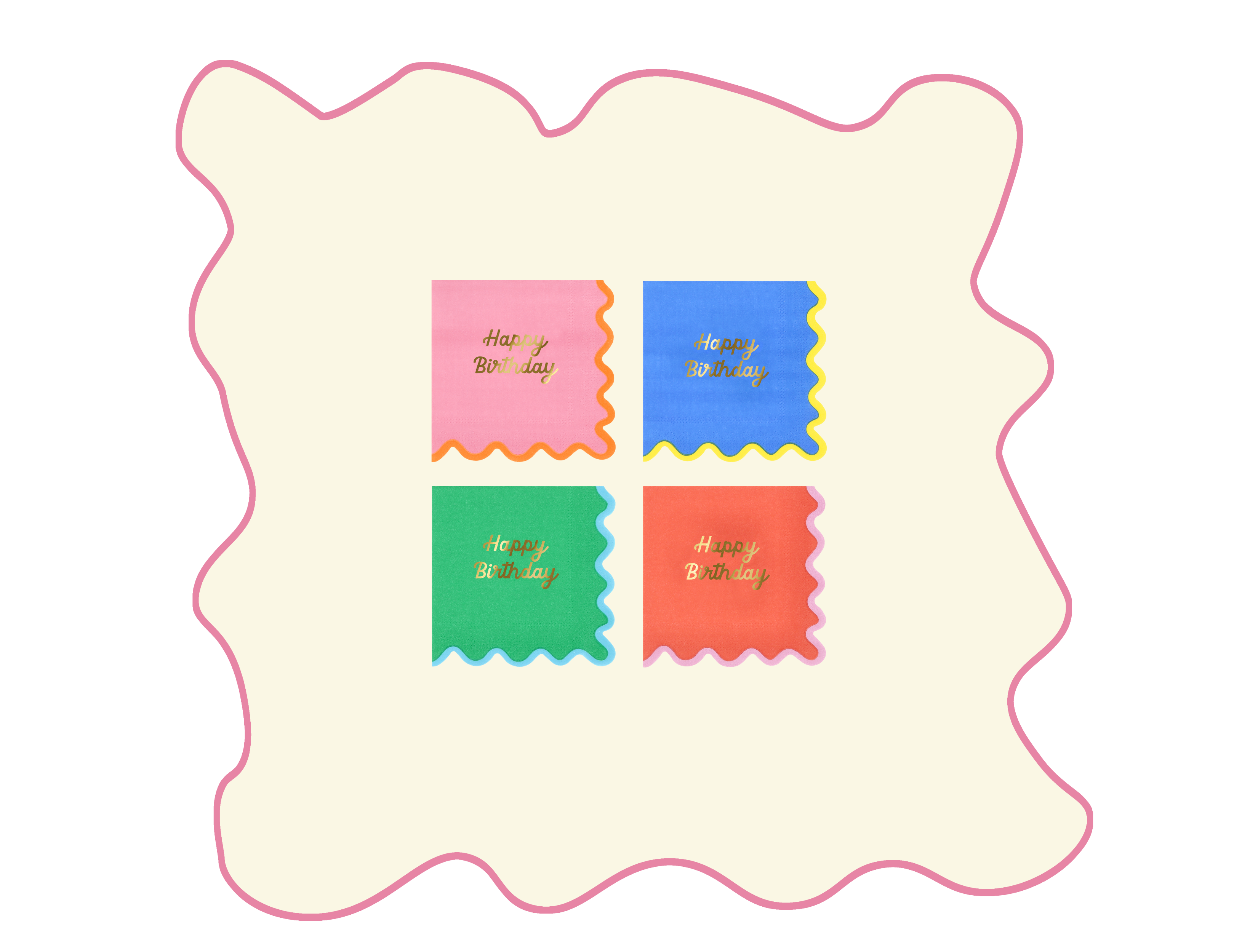 Tovaglioli Piccoli Color Pop Happy Birthday