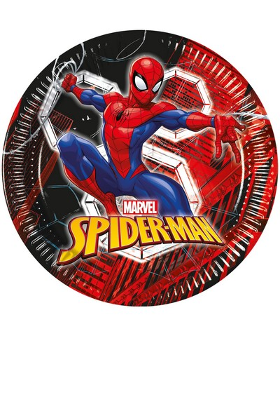 Piatti Spider-Man World of Webs 23 cm - 8 pz
