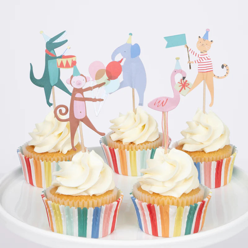 Kit Cupcake Animal Parade Meri Meri (24 pz)