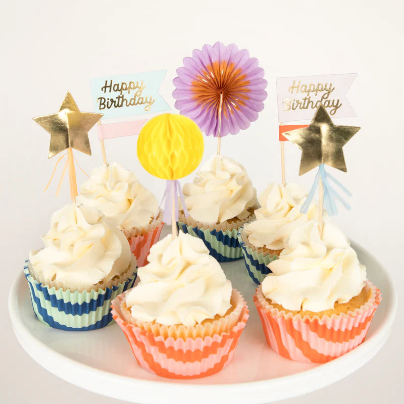 Kit Cupcake Stripe Party Meri Meri (24 pz)
