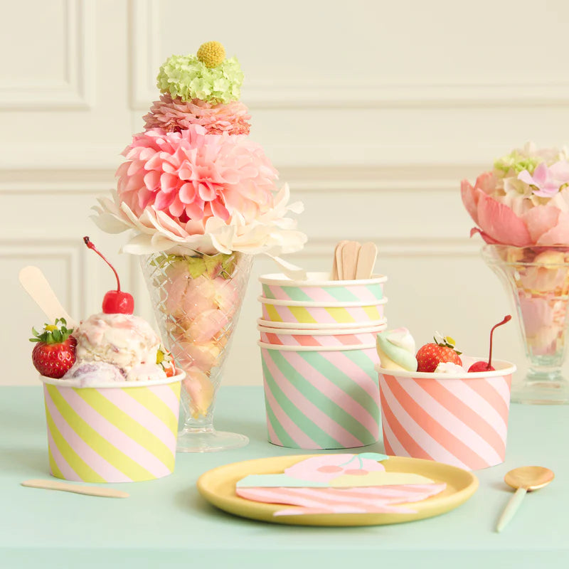 Coppette gelato con cucchiaini Meri Meri (12 pz)