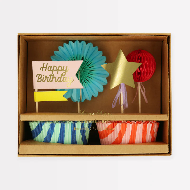 Kit Cupcake Stripe Party Meri Meri (24 pz)
