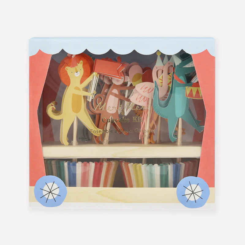 Kit Cupcake Animal Parade Meri Meri (24 pz)