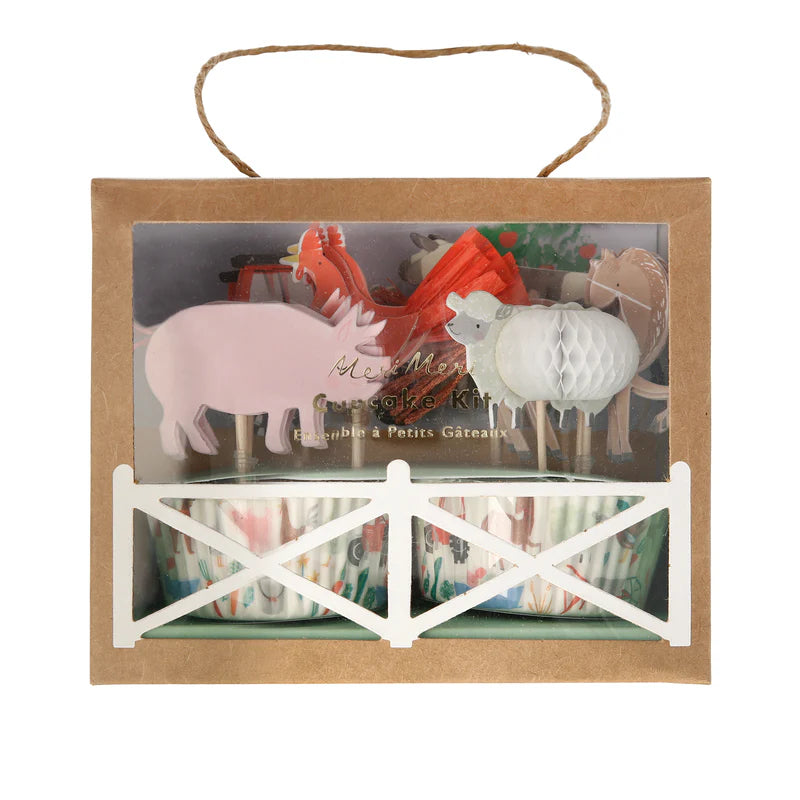 Kit per cupcake a tema fattoria (x24)