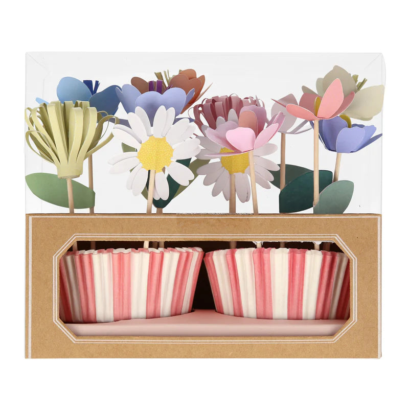 Kit Cupcake Giardino Floreale Meri Meri (12 pz)